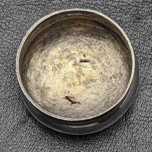 1927 British Vintage Oblong Glass Bottle Pure Silver Lid 110g